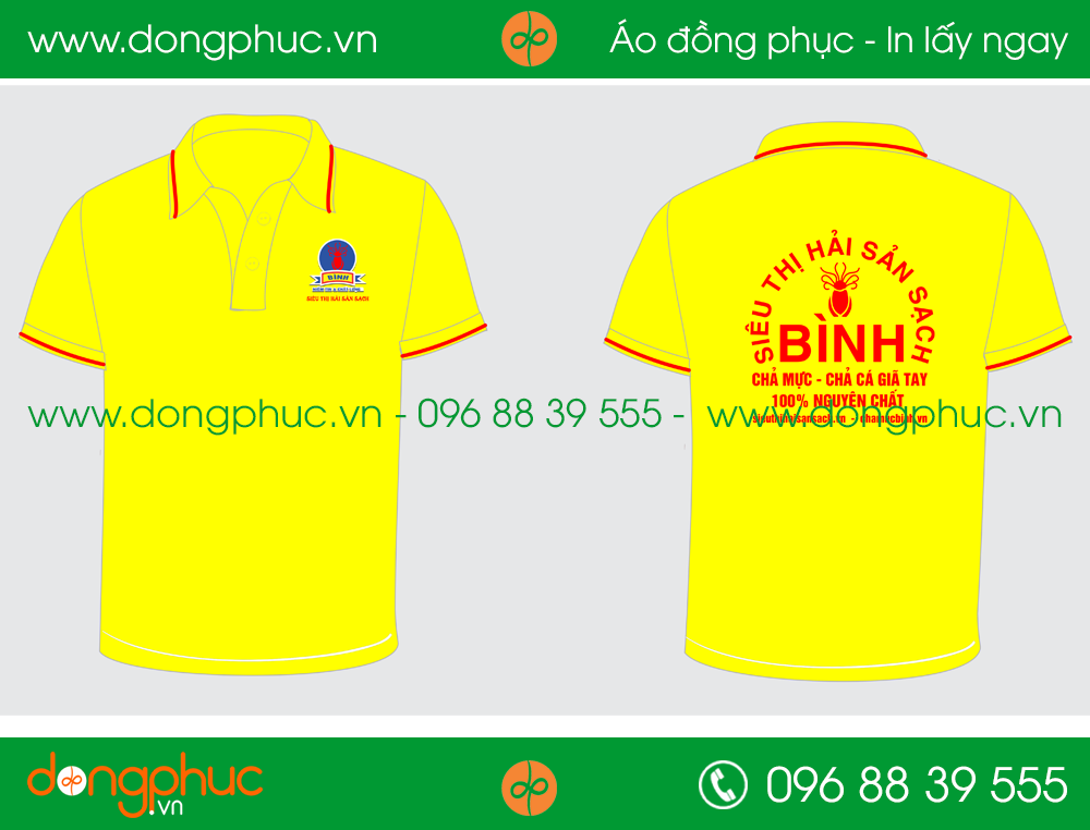 Áo phông đồng phục siêu thị Bình